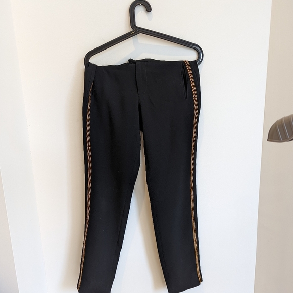 Rag and Bone black trousers pants with copper trim 6 - Picture 1 of 3